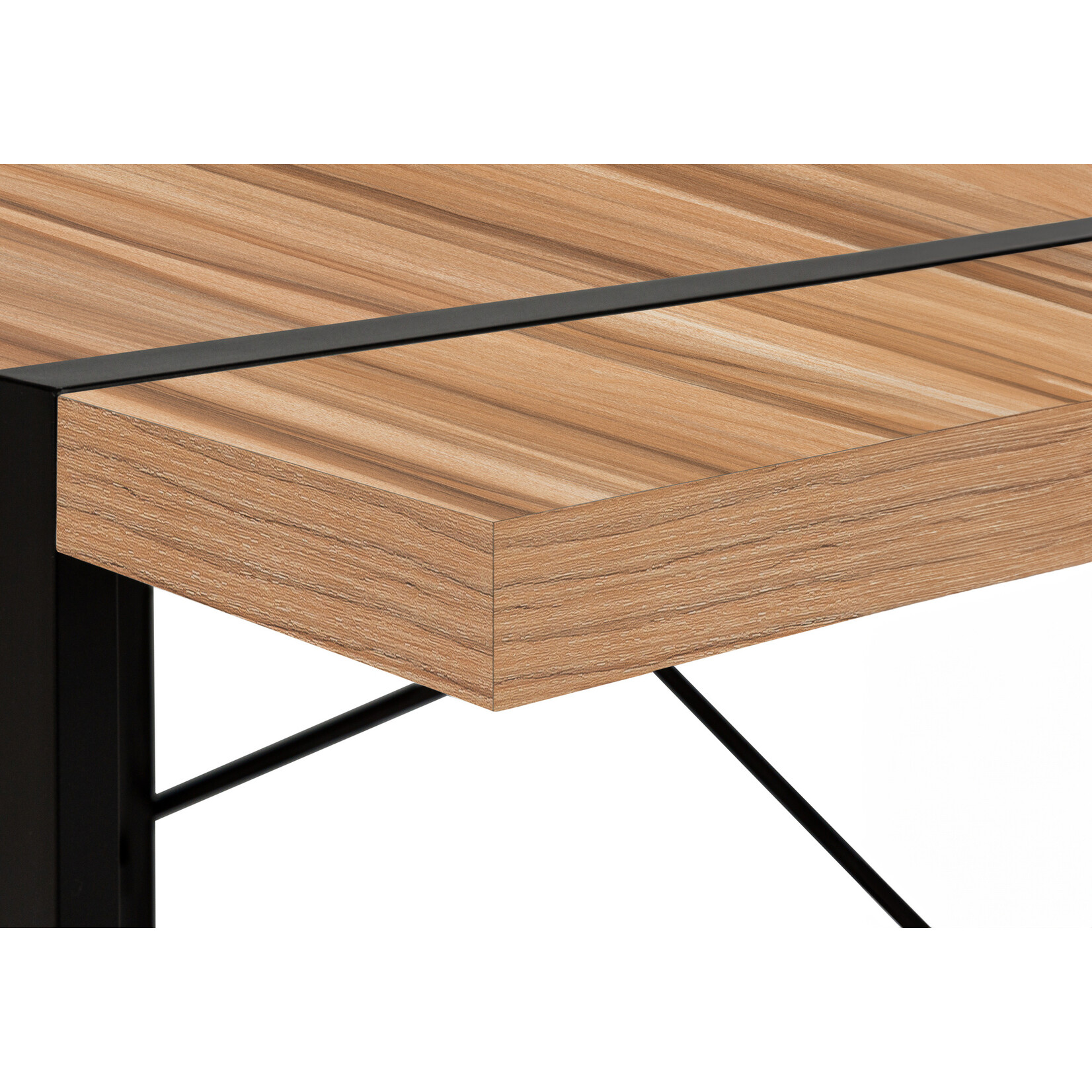COMPUTER DESK - 48"L / LIGHT RECLAIMED WOOD / BLACK METAL