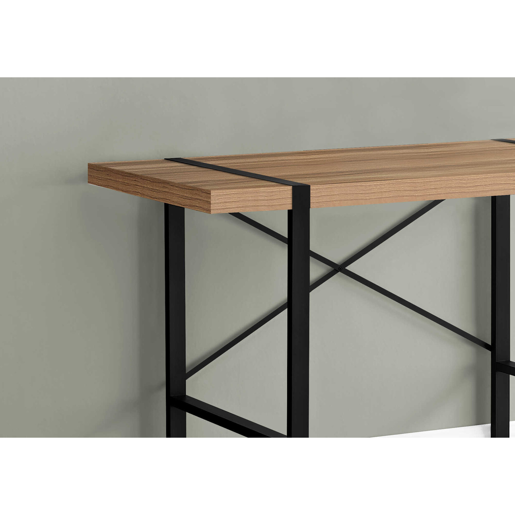 COMPUTER DESK - 48"L / LIGHT RECLAIMED WOOD / BLACK METAL