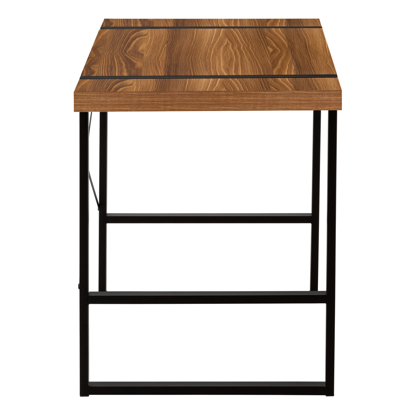 COMPUTER DESK - 48"L / WALNUT / BLACK METAL
