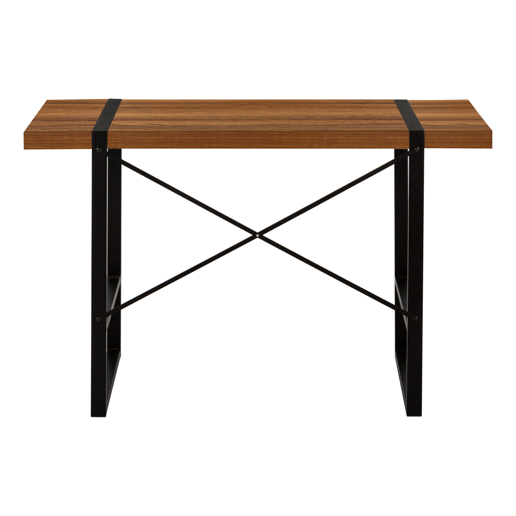 COMPUTER DESK - 48"L / WALNUT / BLACK METAL