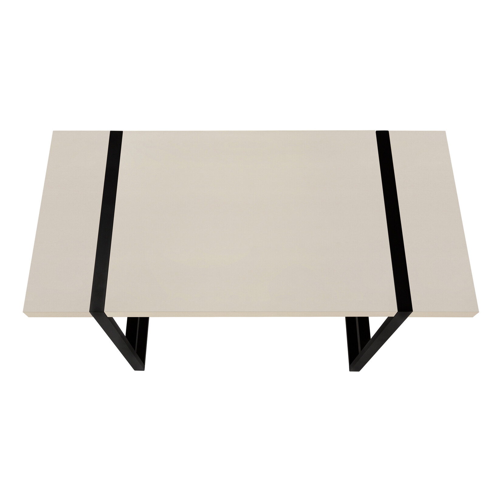 COMPUTER DESK - 48"L / MODERN TAUPE / BLACK METAL