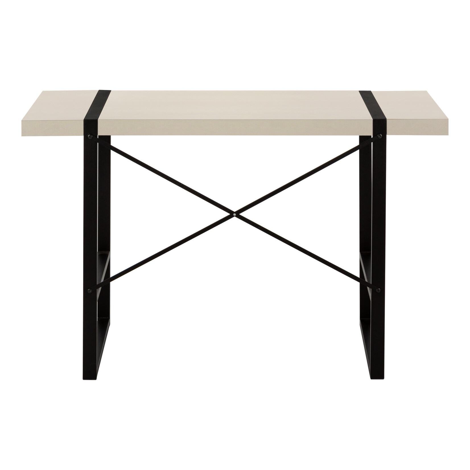 BUREAU - 48"L / TAUPE MODERNE / METAL NOIR