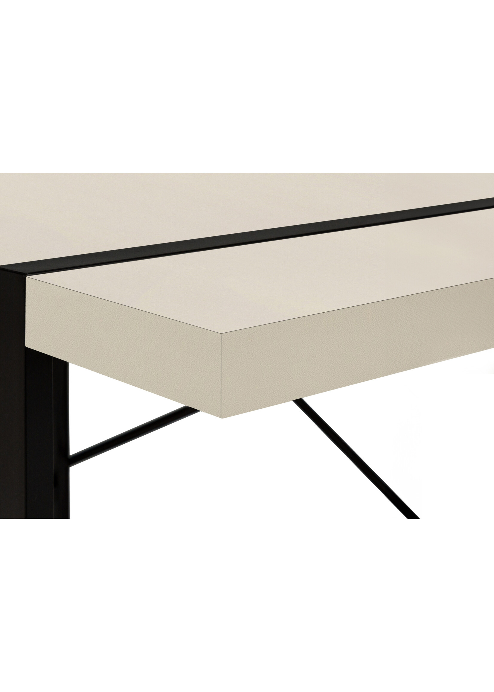 BUREAU - 48"L / TAUPE MODERNE / METAL NOIR