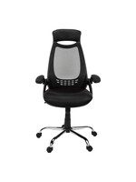 Executive Office Chair - Black Mesh Chrome High-Back