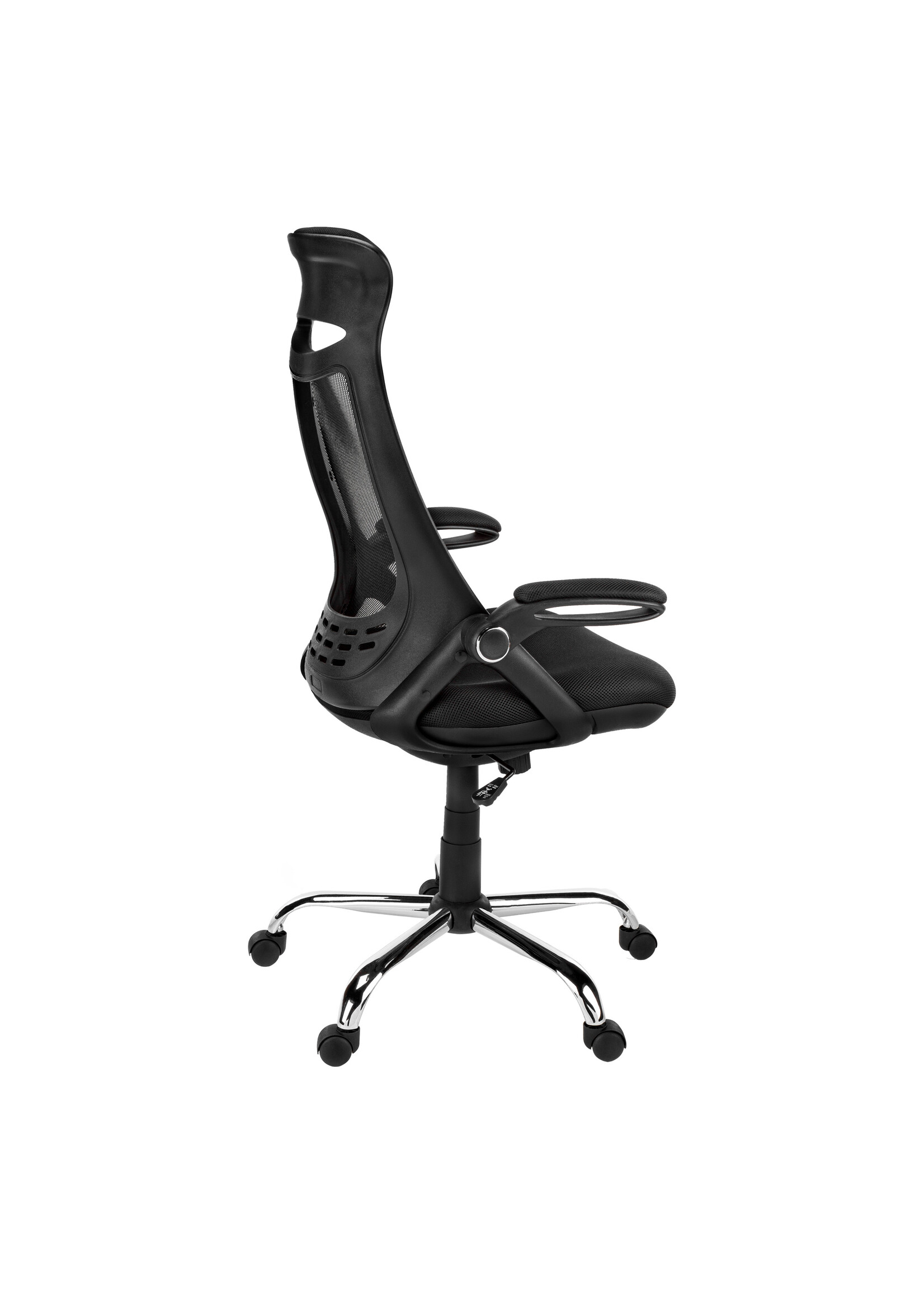 Executive Office Chair - Black Mesh Chrome High-Back