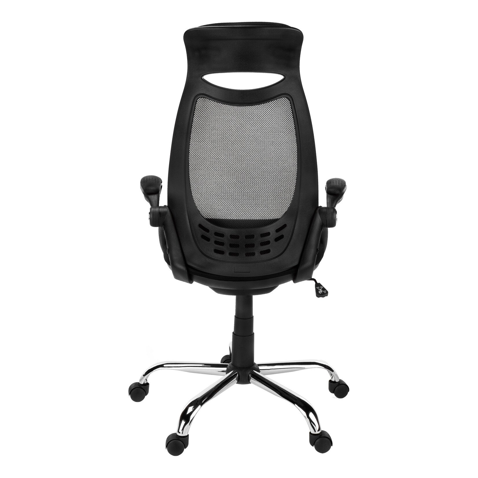 Chaise de Bureau Executive - Meche Noir, Dossier Haut Chrome
