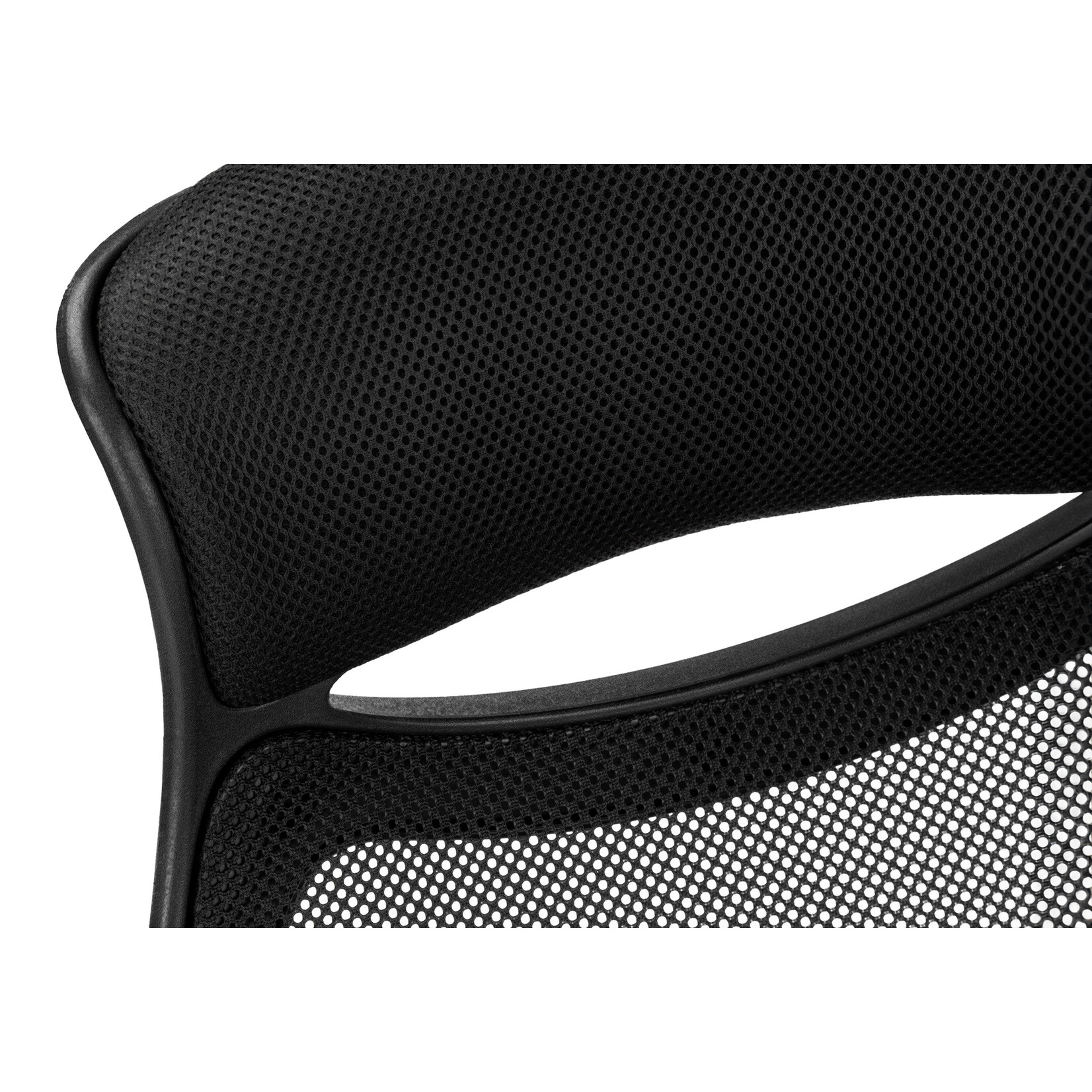 Chaise de Bureau Executive - Meche Noir, Dossier Haut Chrome