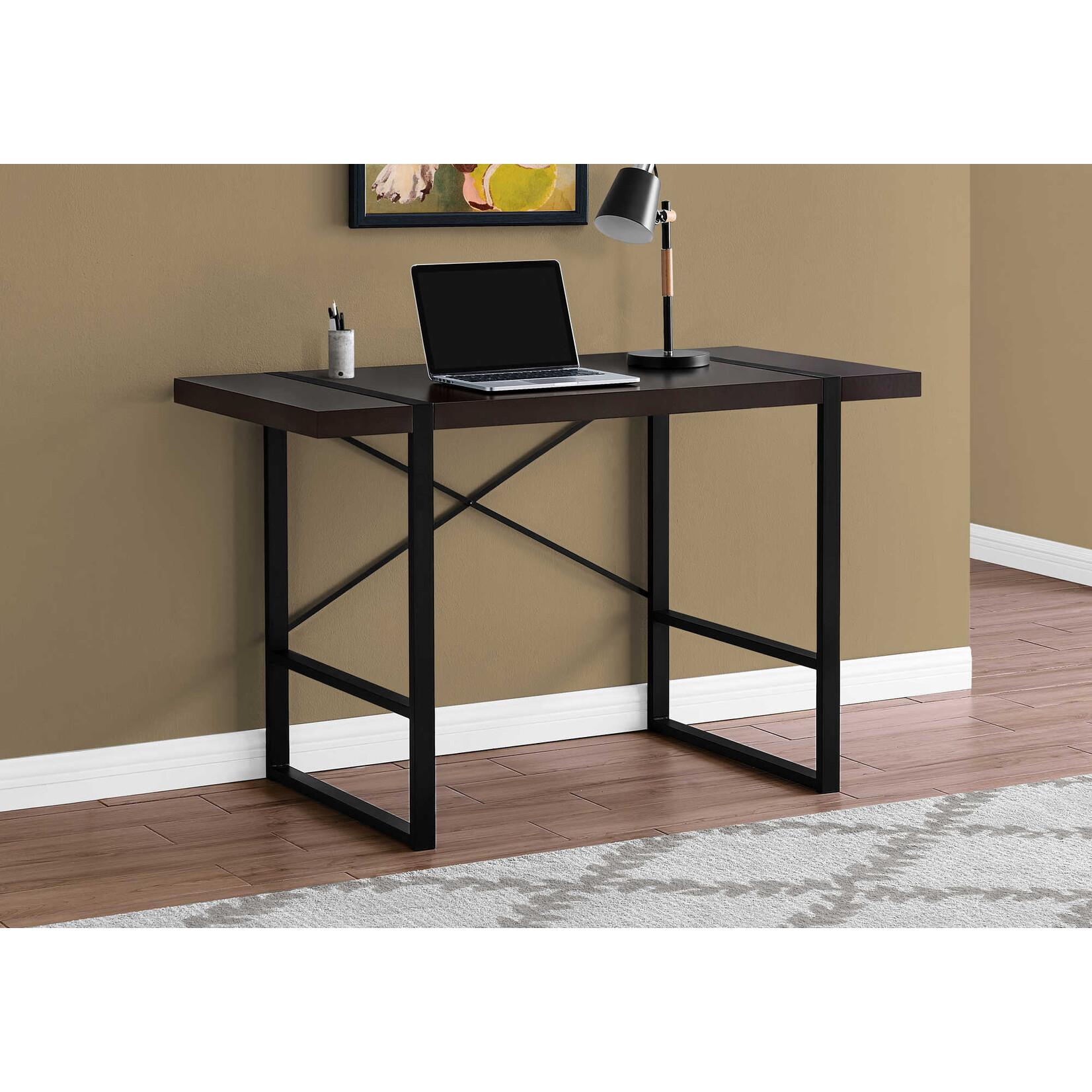 BUREAU - 48"L / ESPRESSO / METAL NOIR