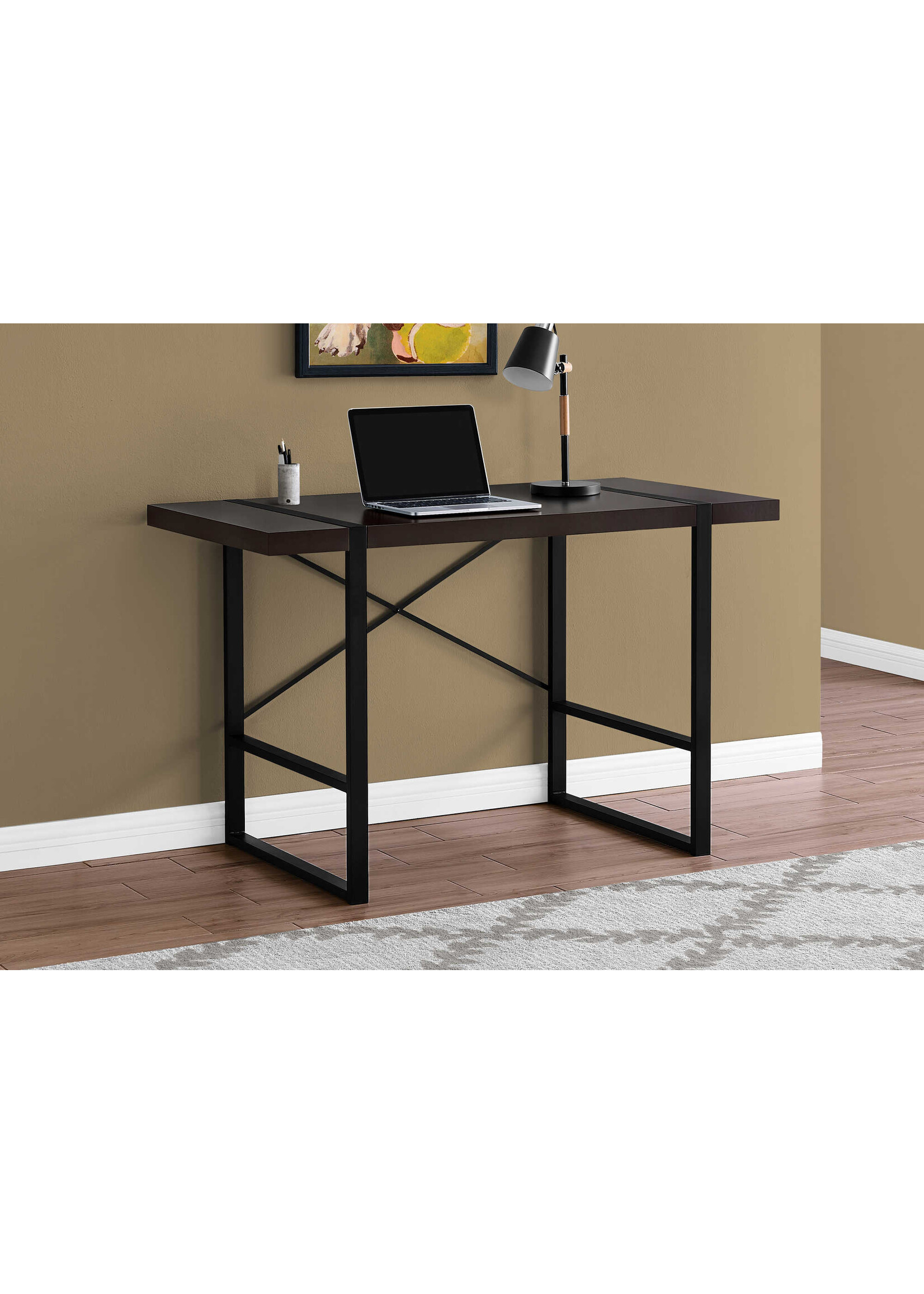 BUREAU - 48"L / ESPRESSO / METAL NOIR