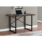 COMPUTER DESK - 48"L / BROWN RECLAIMED WOOD / BLACK METAL