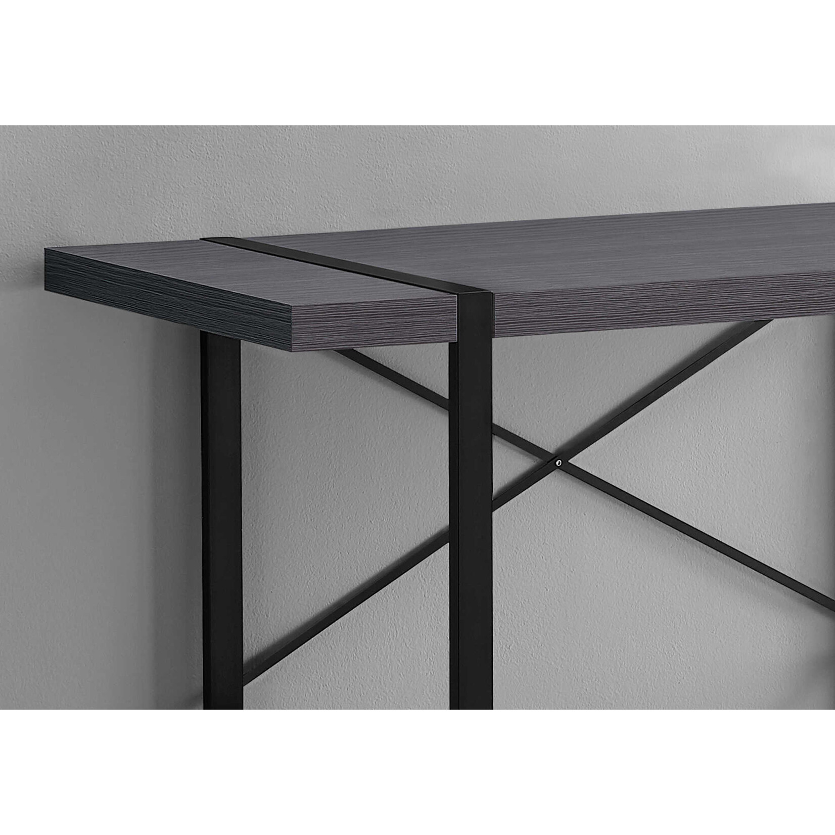 BUREAU - 48"L / GRIS / METAL NOIR