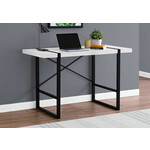 COMPUTER DESK - 48"L / WHITE / BLACK METAL