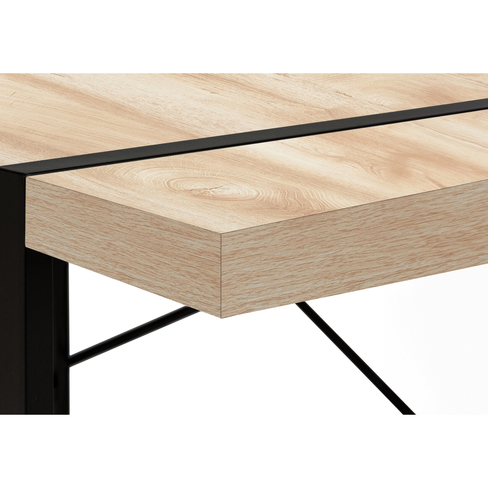BUREAU - 48"L / NATUREL / METAL NOIR