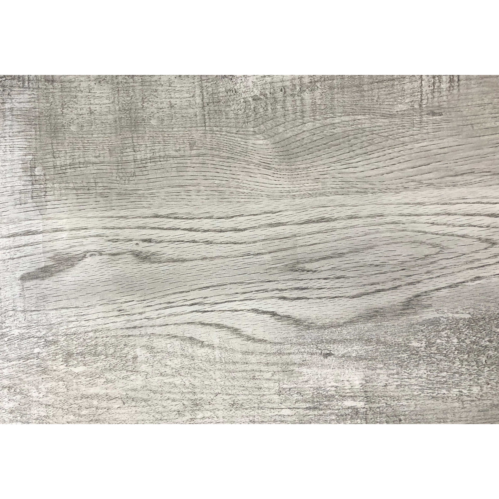 BUREAU - 48"L / FAUX BOIS GRIS / VERRE TREMPE
