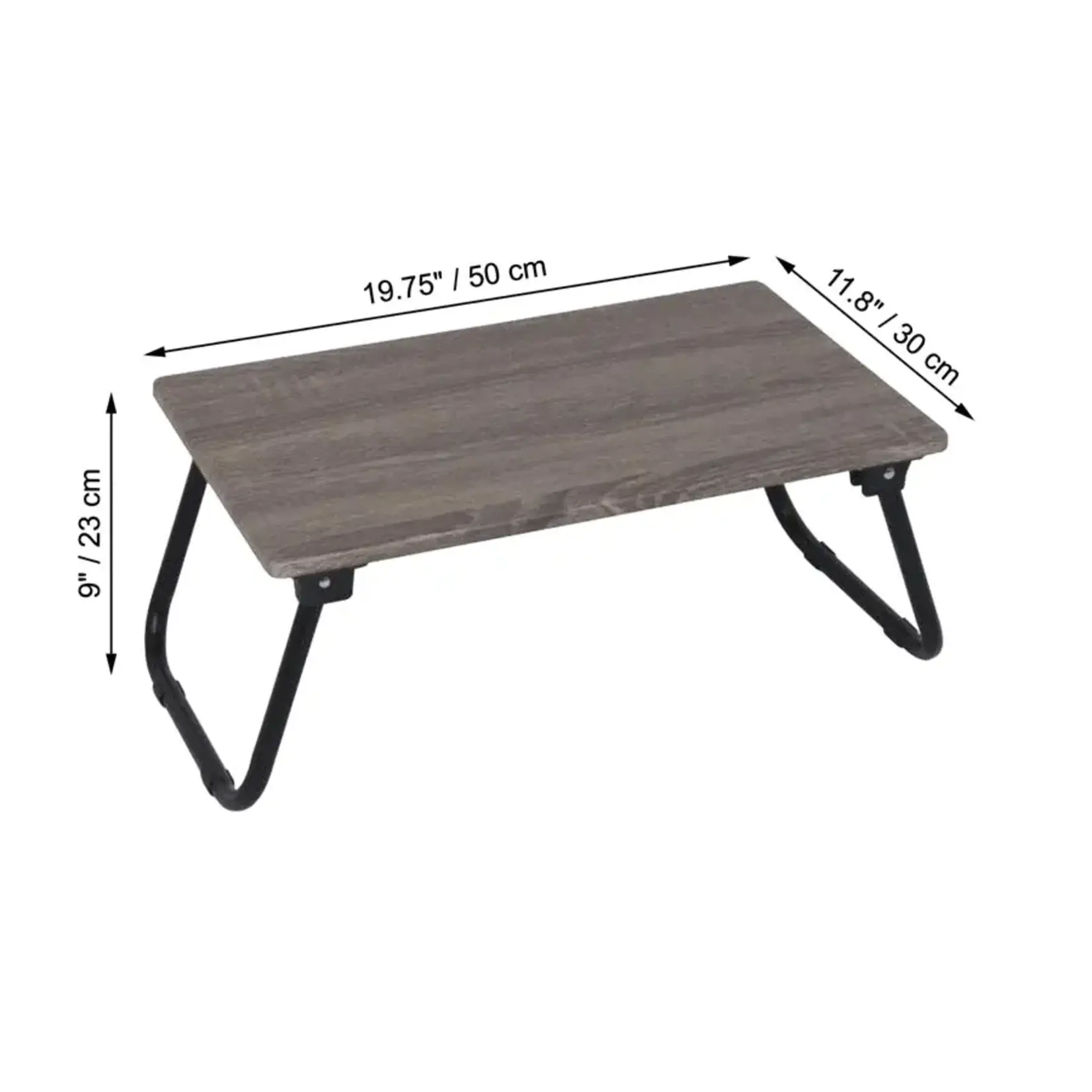 ITY INTERNATIONAL GREY BED TRAY WOOD LOOK