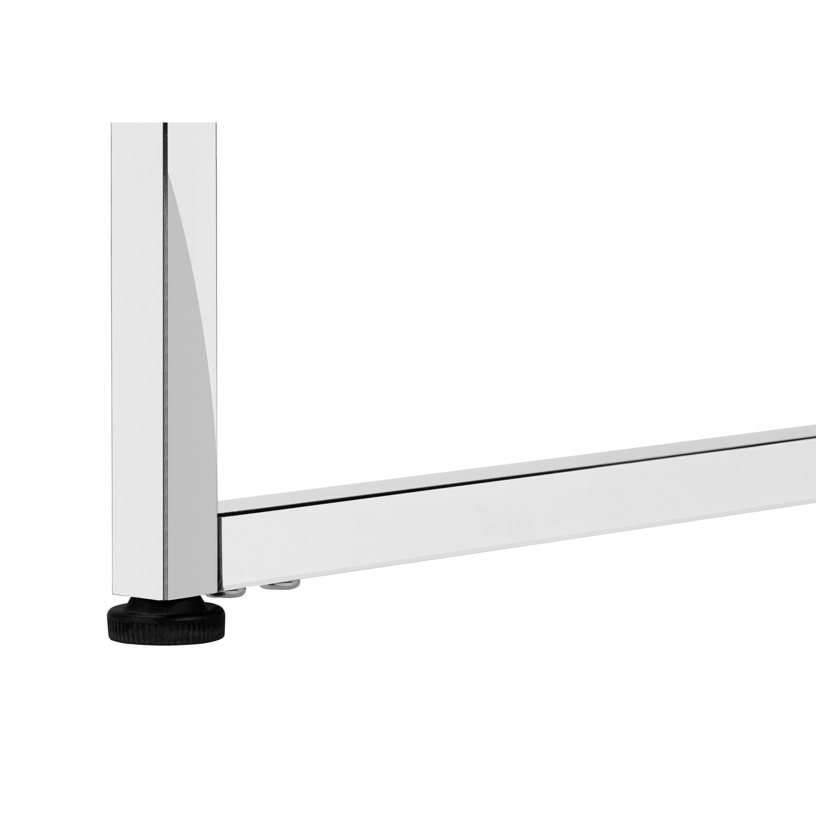 COMPUTER DESK - 48"L / GLOSSY WHITE / CHROME METAL
