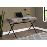 COMPUTER DESK - 48"L / TAUPE RECLAIMED WOOD / BLACK METAL