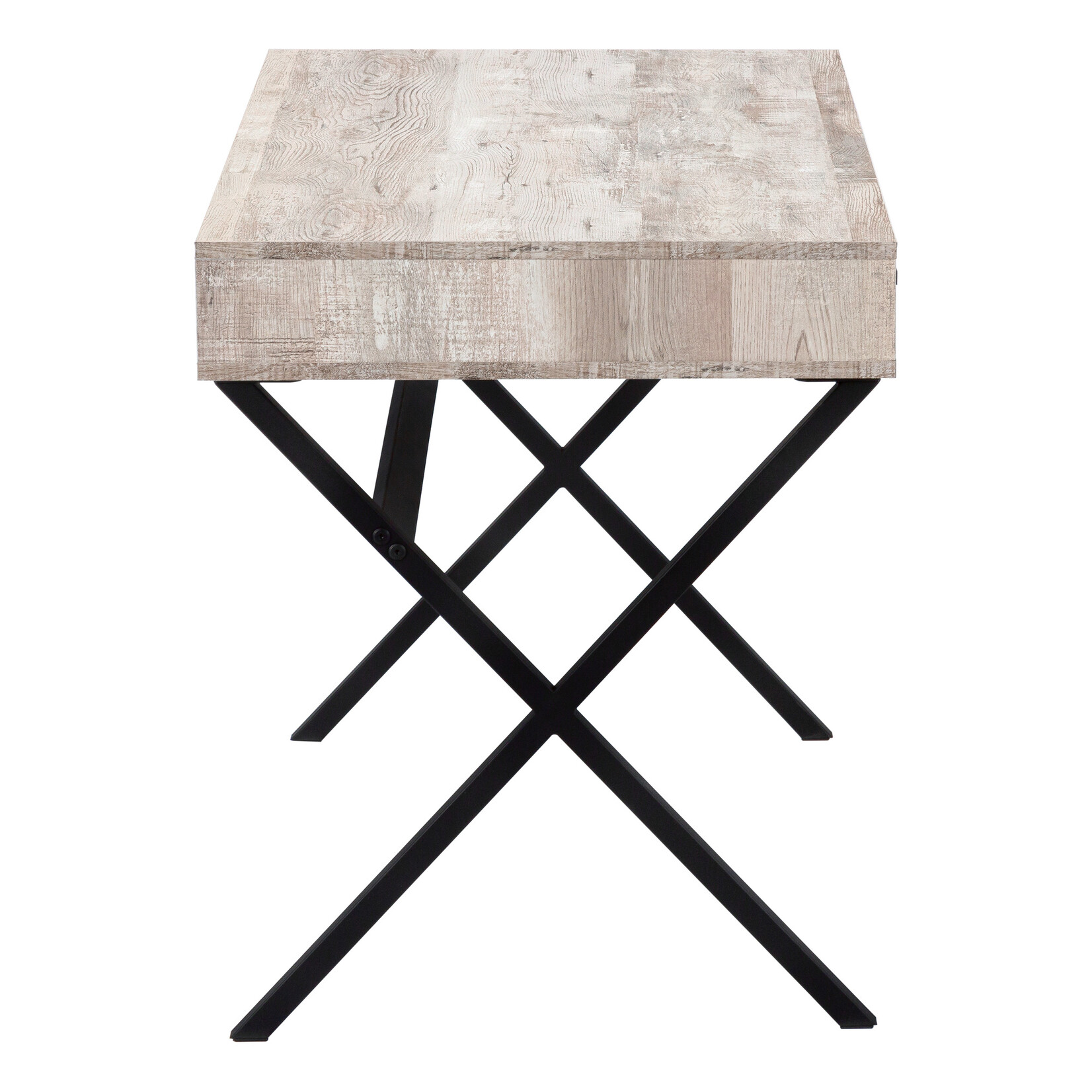 COMPUTER DESK - 48"L / TAUPE RECLAIMED WOOD / BLACK METAL