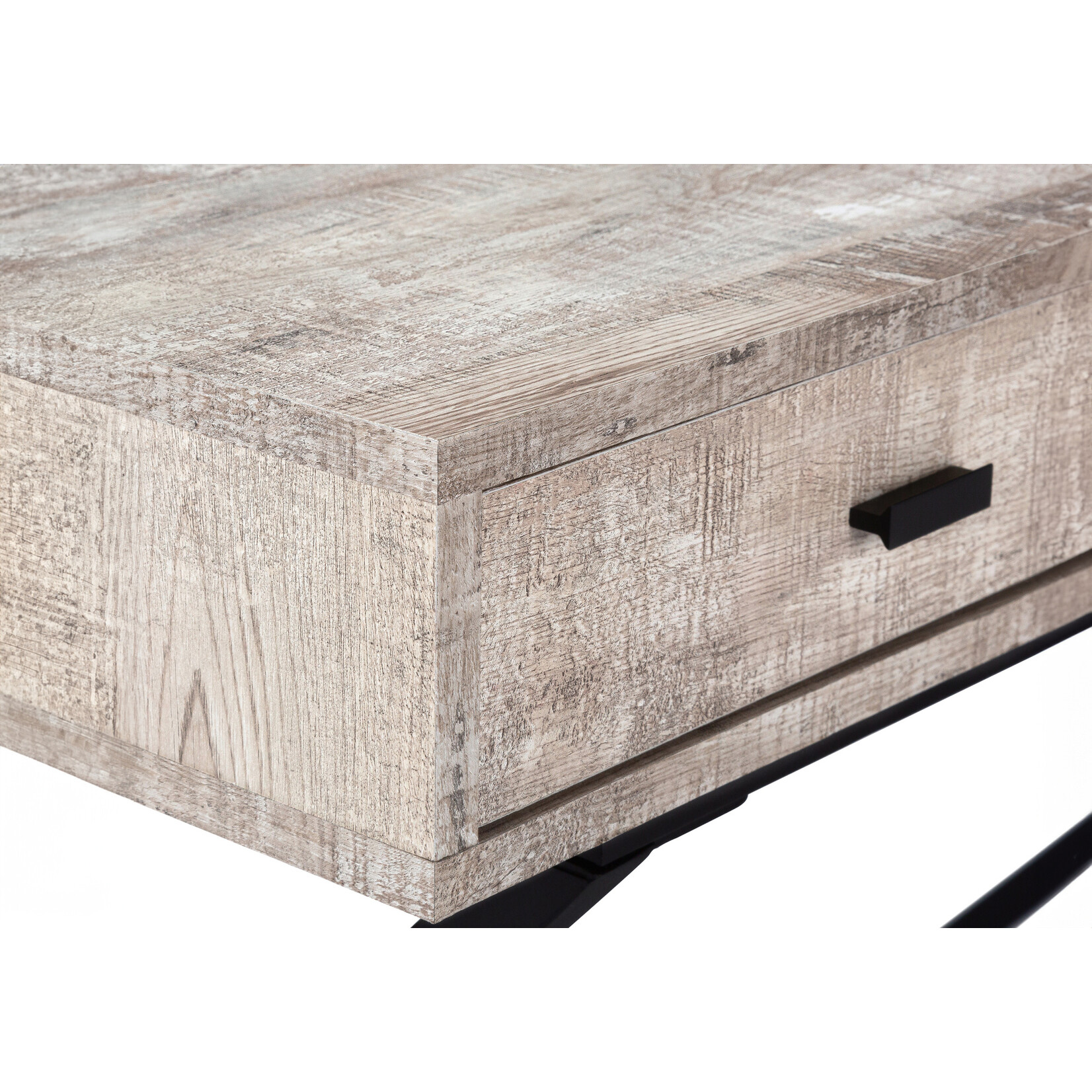 COMPUTER DESK - 48"L / TAUPE RECLAIMED WOOD / BLACK METAL