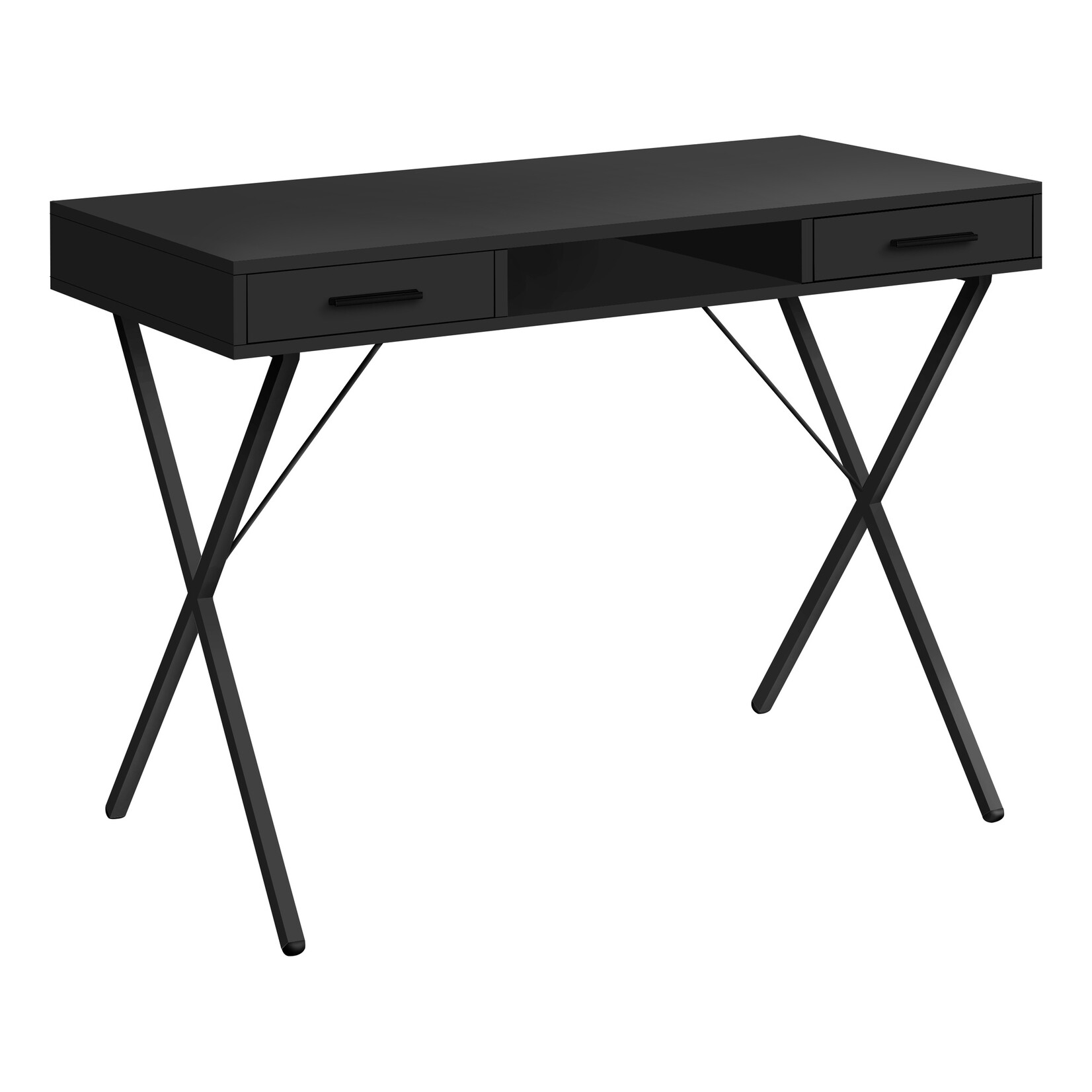 BUREAU - 42"L / NOIR / METAL NOIR