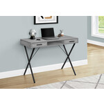 BUREAU - 42"L / GRIS / METAL NOIR