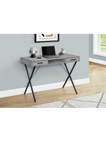 BUREAU - 42"L / GRIS / METAL NOIR