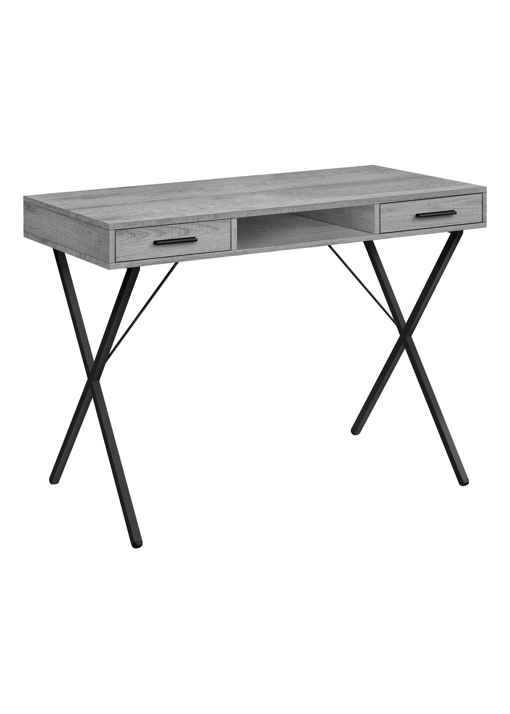 COMPUTER DESK 42"L / GREY / BLACK METAL MAISON CAPLAN