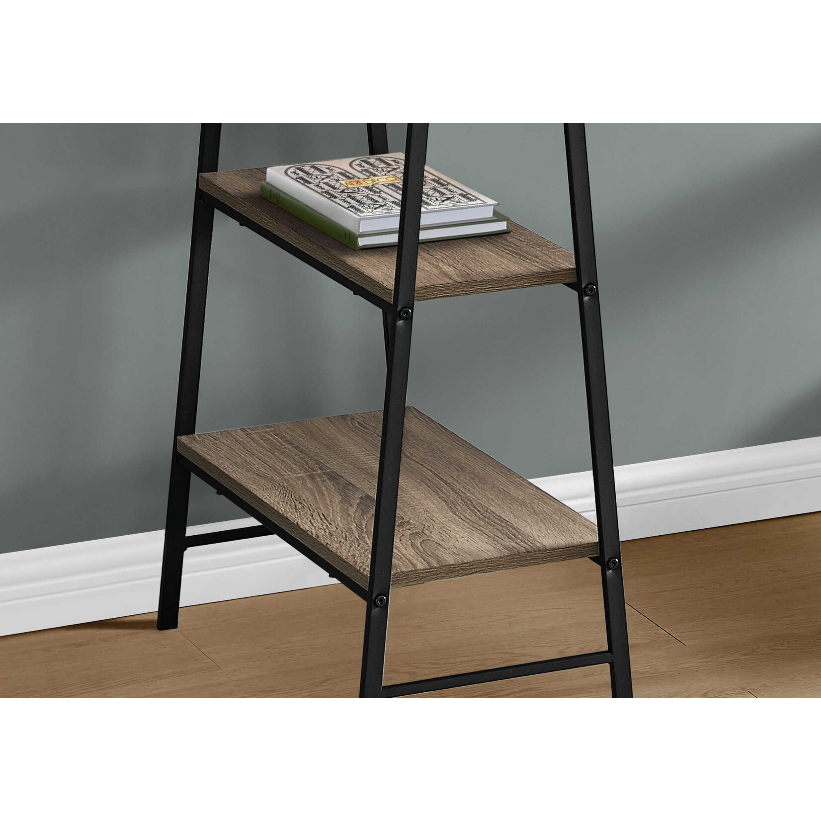 BUREAU - 48"L / TAUPE FONCE / METAL NOIR