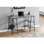 BUREAU - 48"L / GRIS / METAL NOIR