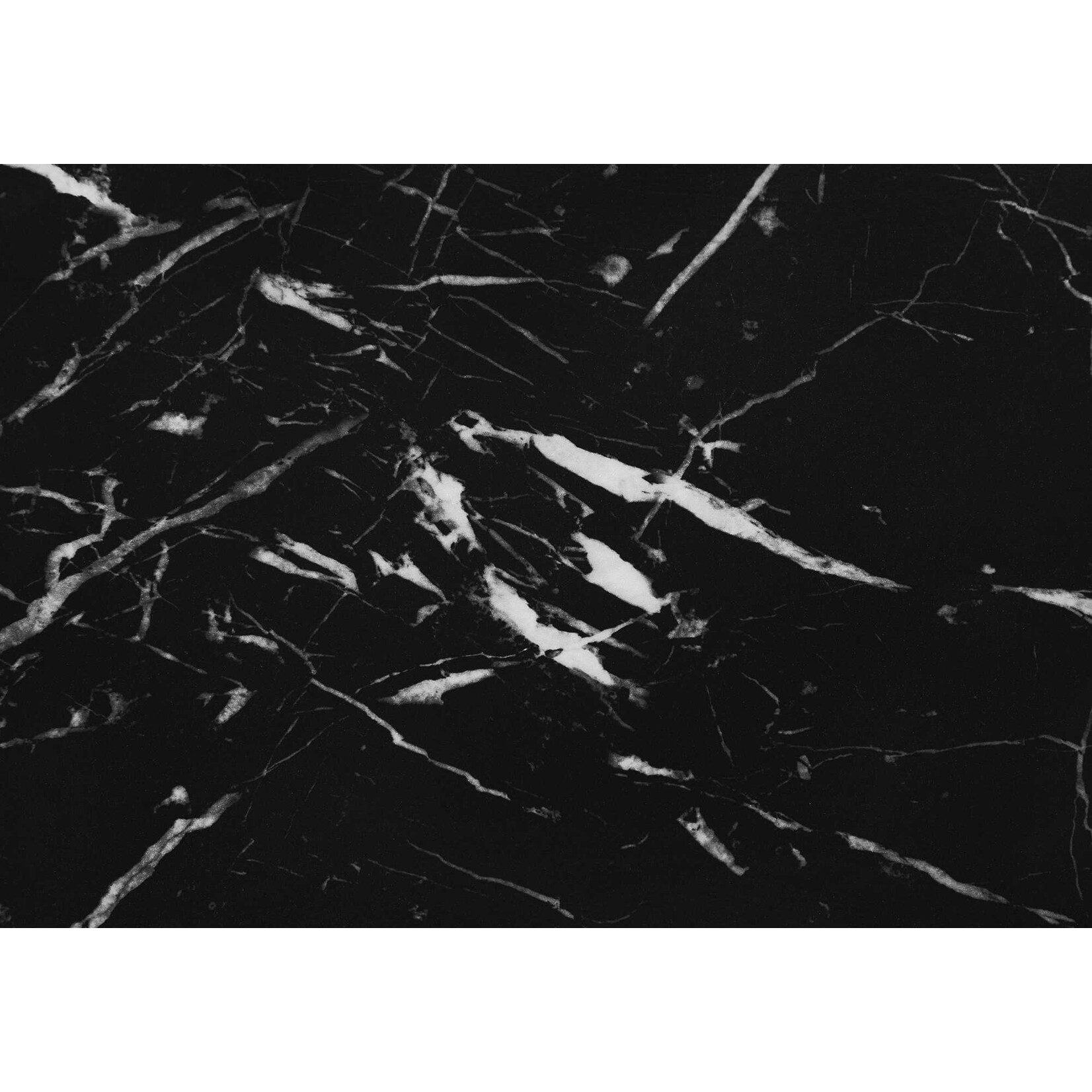 COMPUTER DESK - 48"L / BLACK MARBLE-LOOK / BLACK METAL