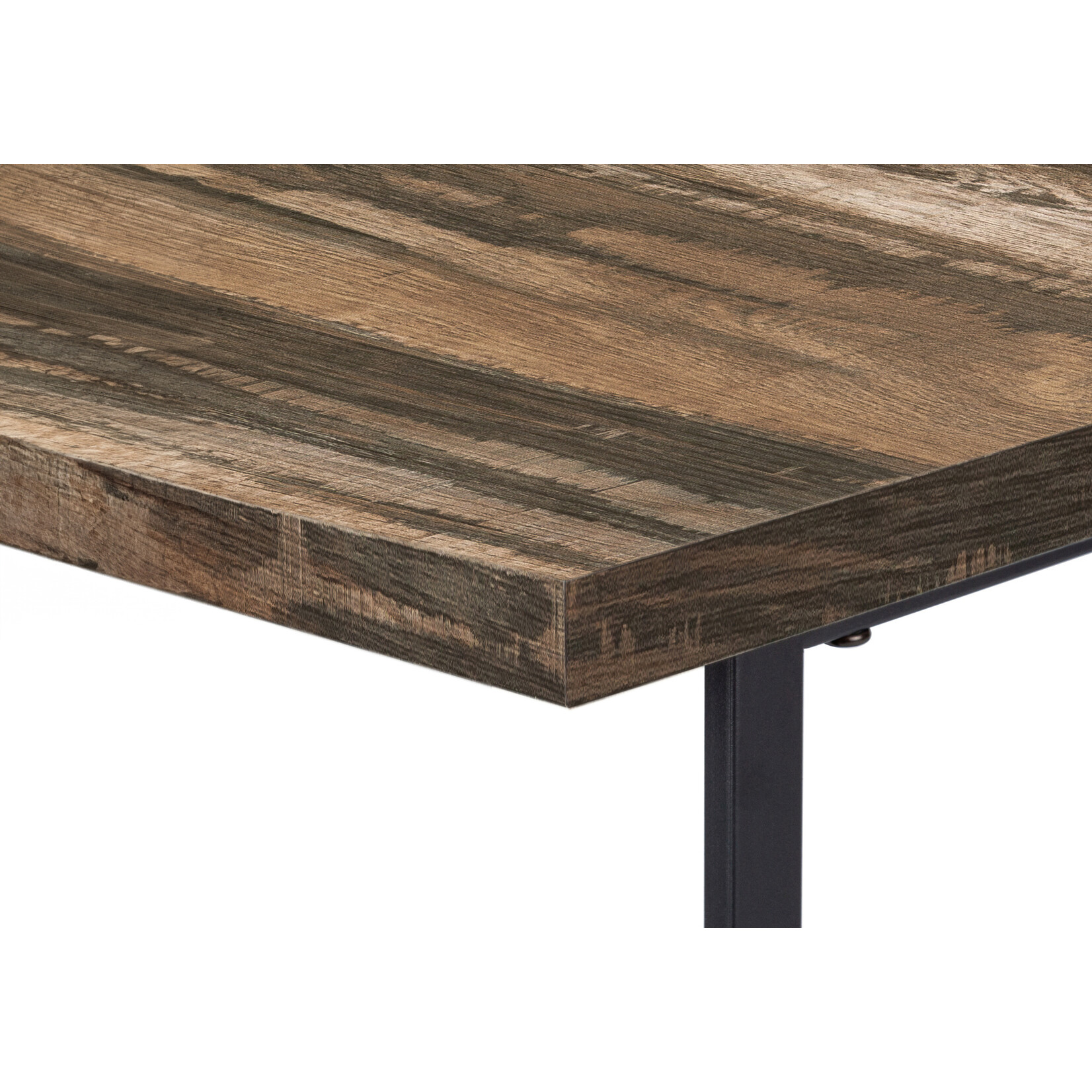 BUREAU - 48"L / FAUX BOIS BRUN / METAL NOIR