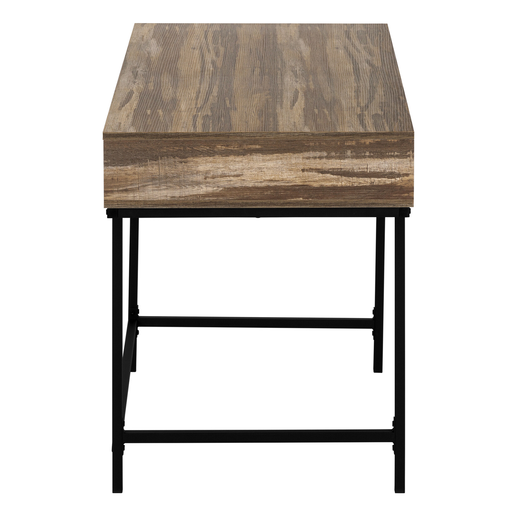 COMPUTER DESK - 48"L / BROWN RECLAIMED WOOD / BLACK METAL