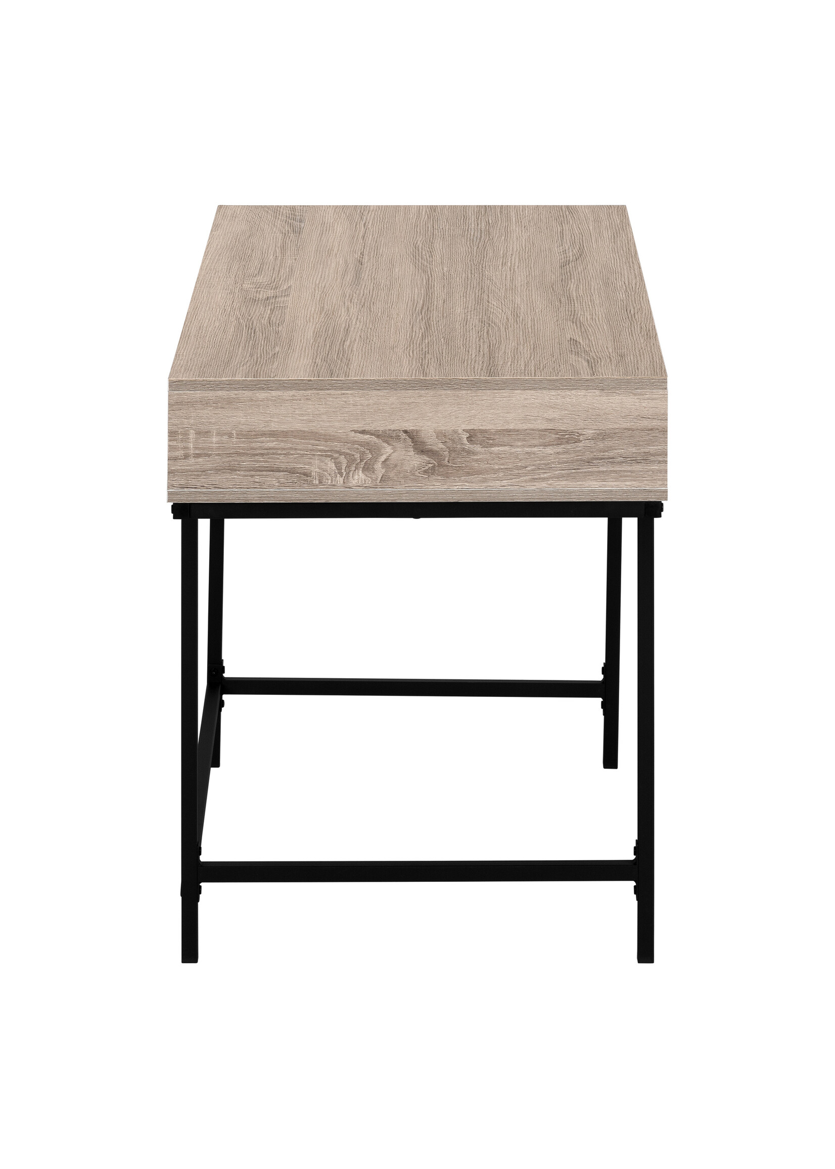 BUREAU - 48"L / TAUPE FONCE / METAL NOIR