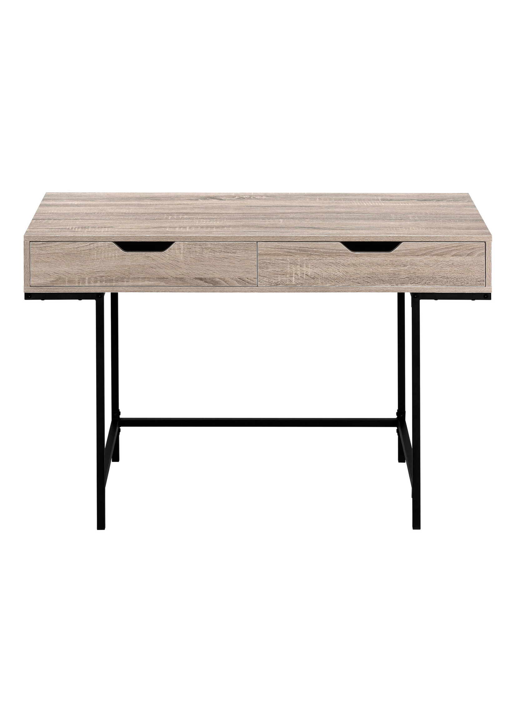 BUREAU - 48"L / TAUPE FONCE / METAL NOIR