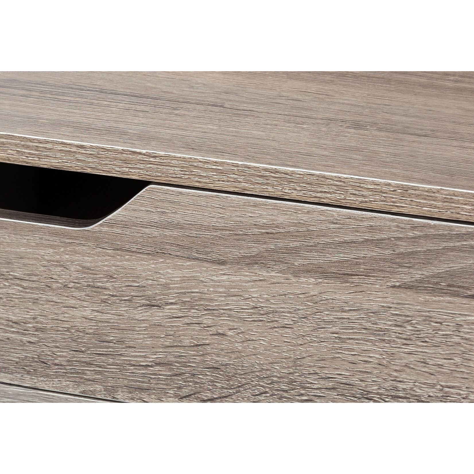 COMPUTER DESK - 48"L / DARK TAUPE / BLACK METAL