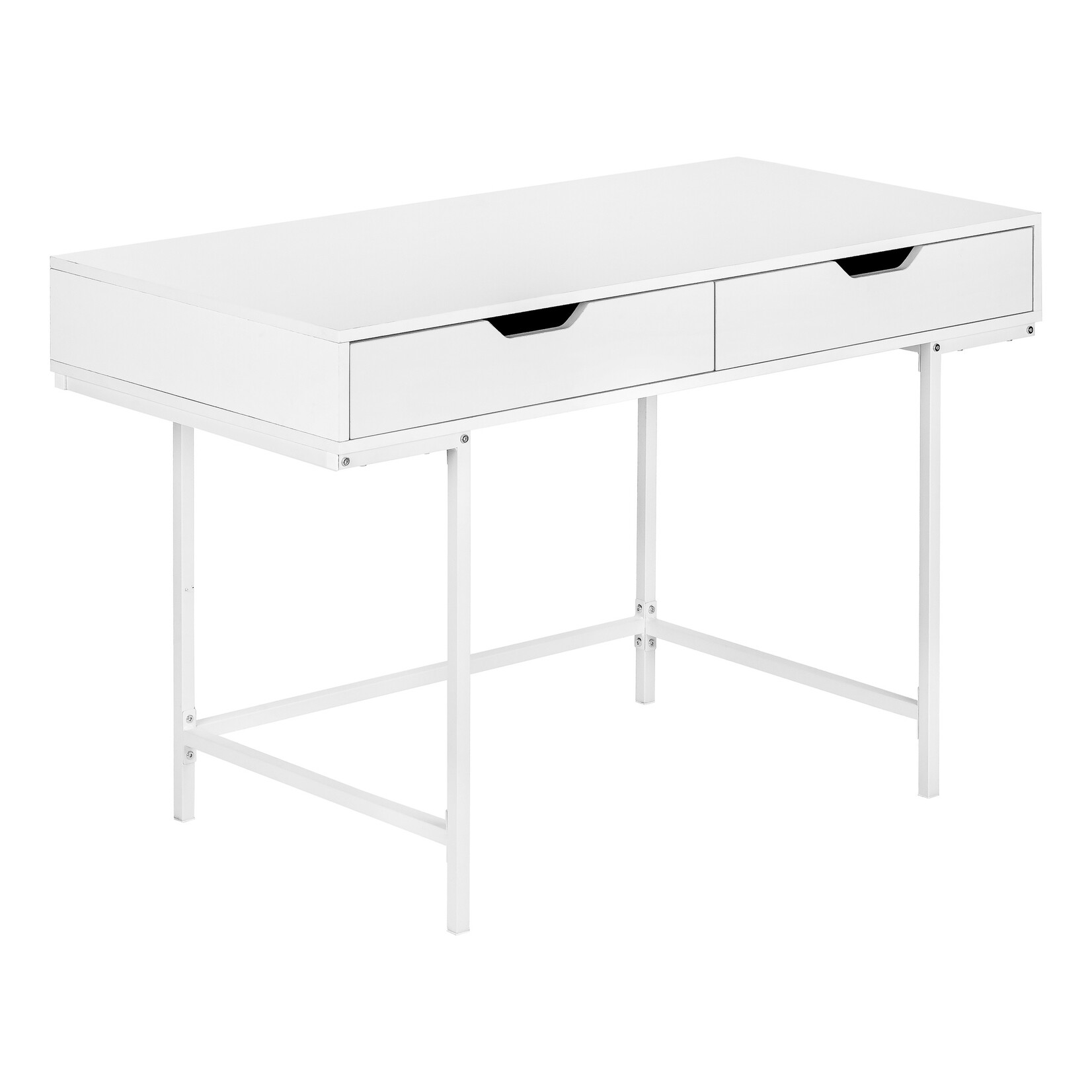 COMPUTER DESK - 48"L / WHITE / WHITE METAL