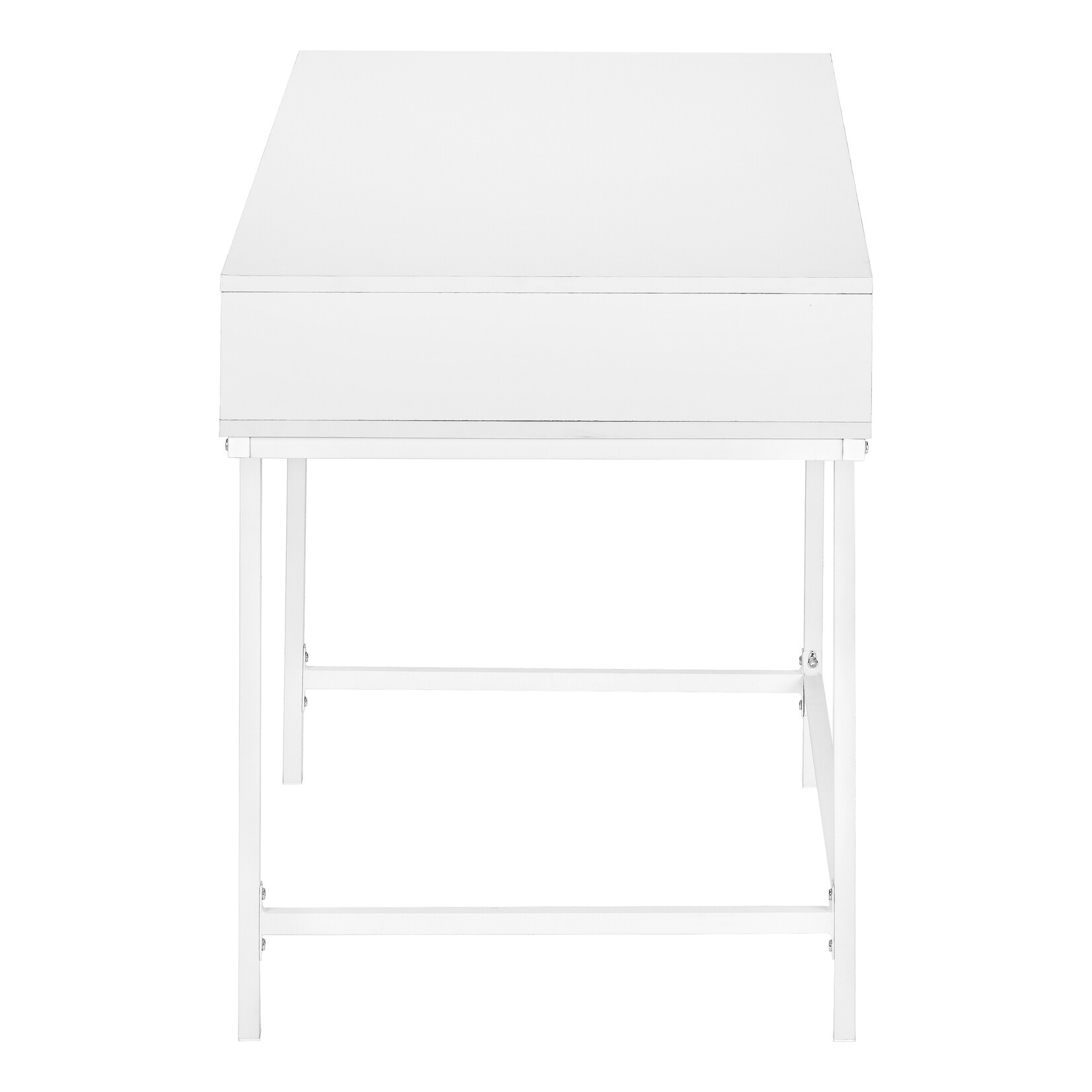COMPUTER DESK - 48"L / WHITE / WHITE METAL