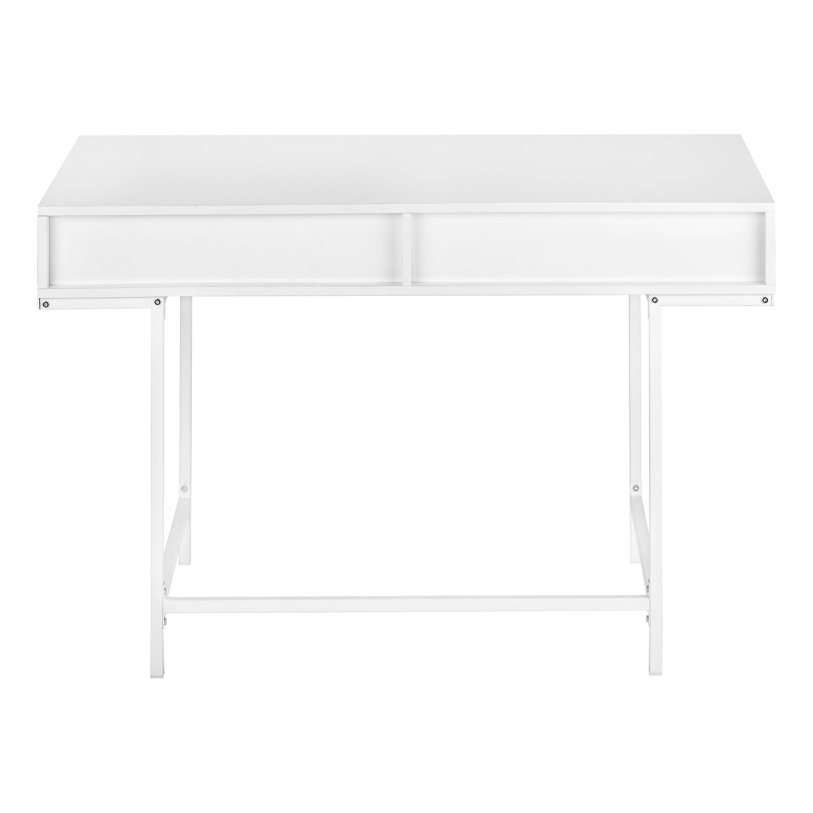 COMPUTER DESK - 48"L / WHITE / WHITE METAL