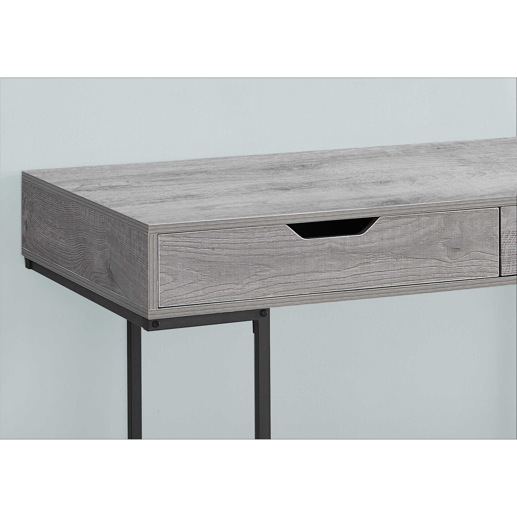 COMPUTER DESK - 48"L / GREY / BLACK METAL