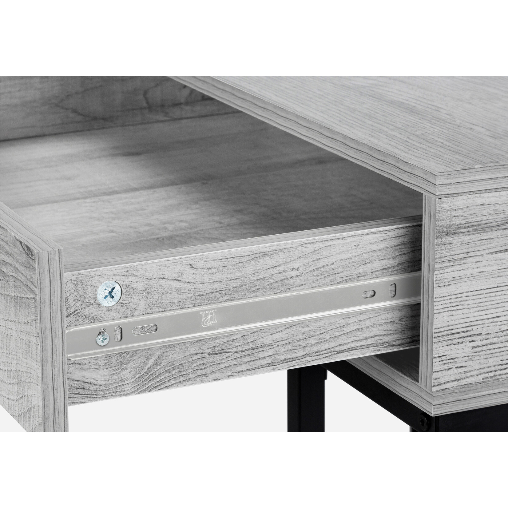 COMPUTER DESK - 48"L / GREY / BLACK METAL