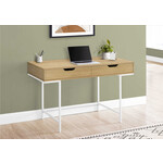BUREAU - 48"L / NATUREL / METAL BLANC