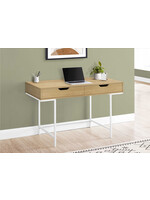 BUREAU - 48"L / NATUREL / METAL BLANC