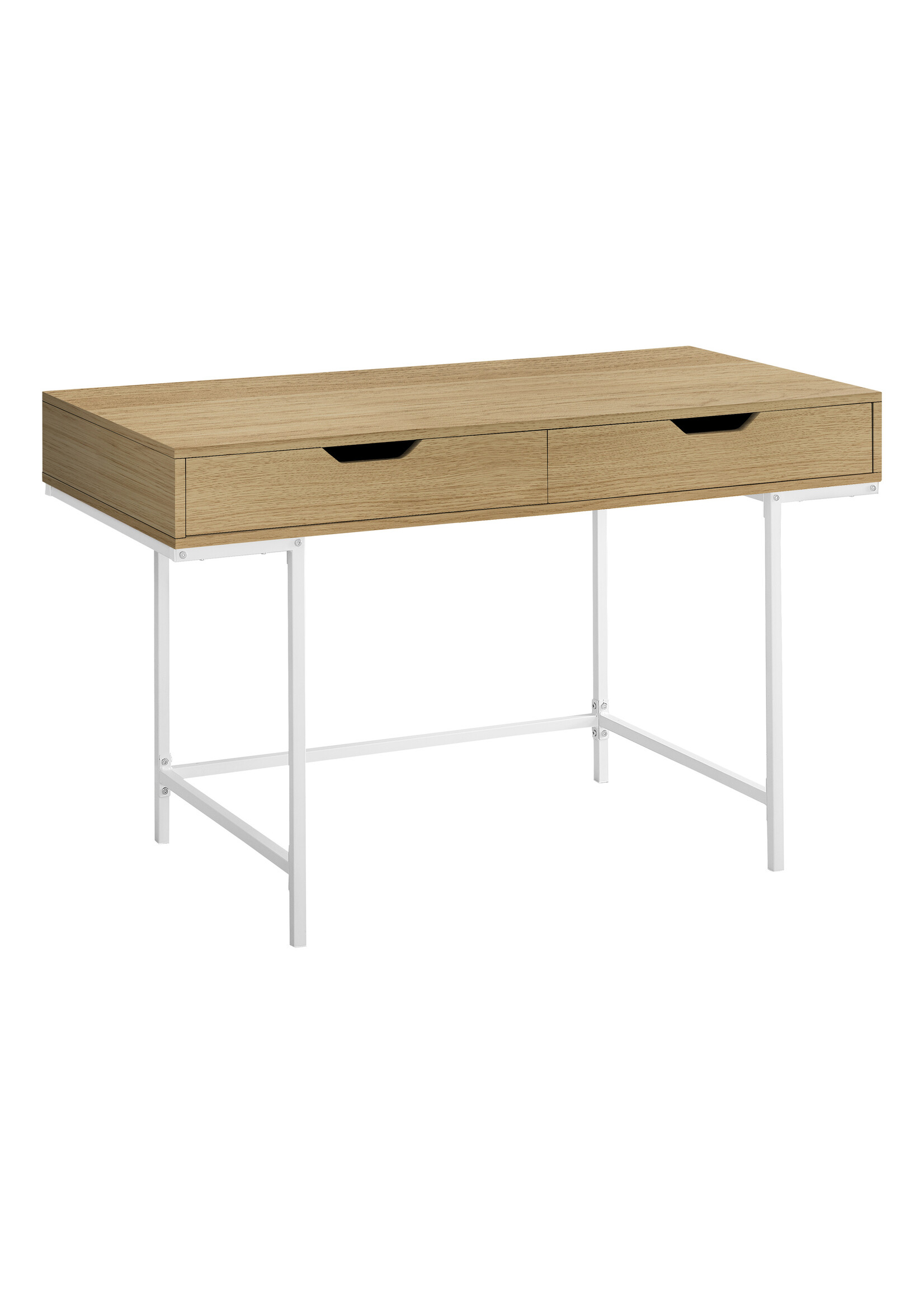 BUREAU - 48"L / NATUREL / METAL BLANC