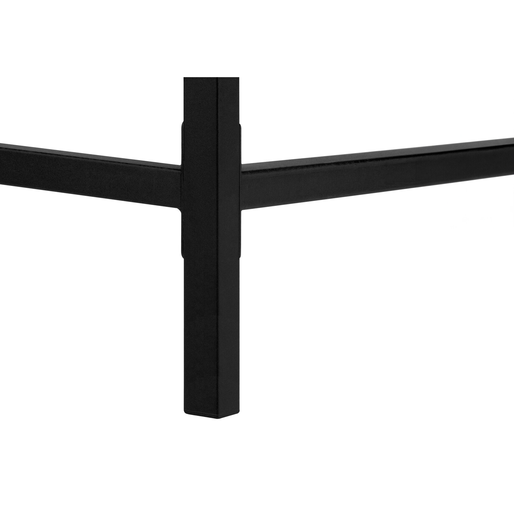 COMPUTER DESK - 48"L / GREY STONE-LOOK / BLACK METAL