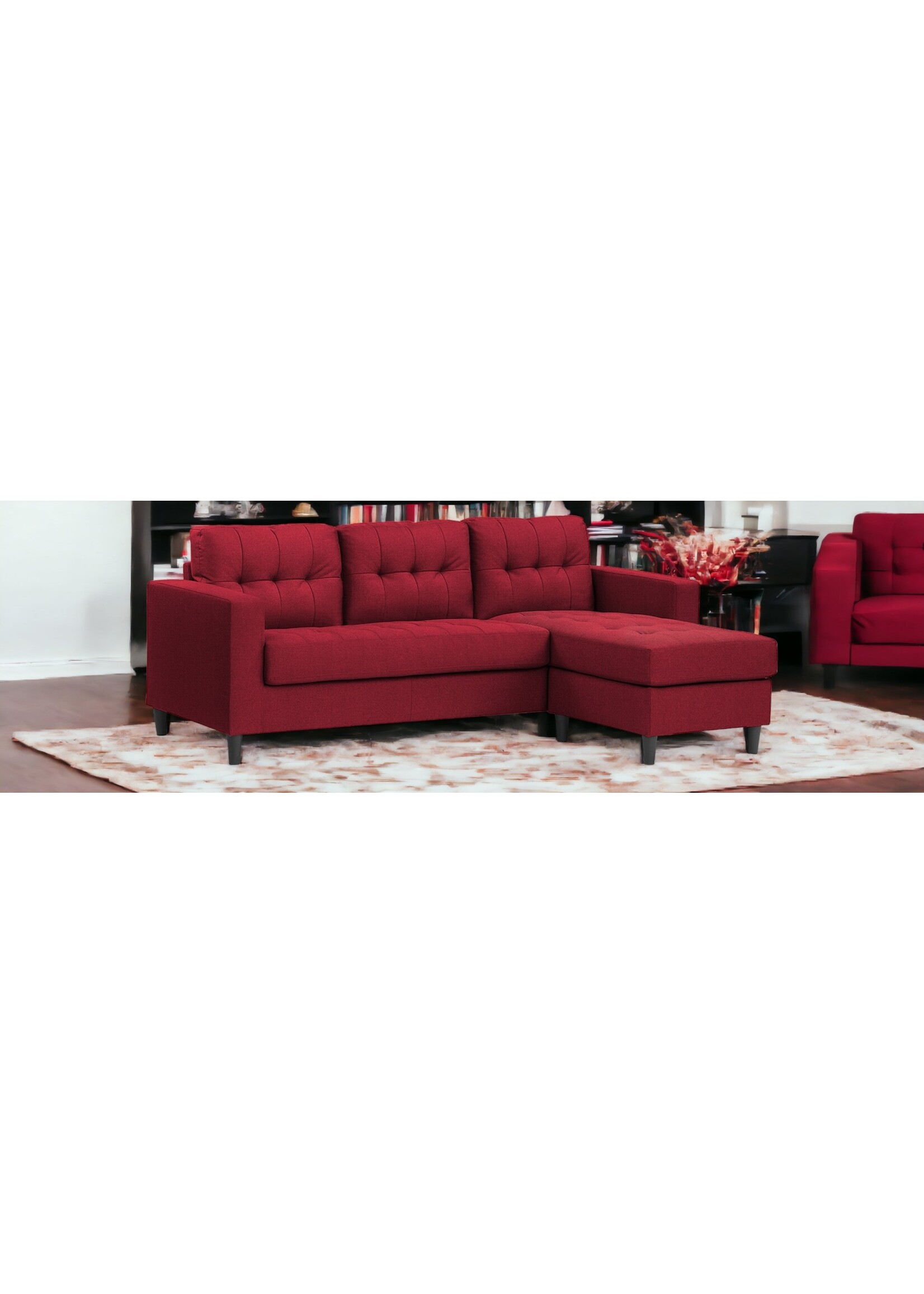 SOFA D'ANGLE TYLER, ROUGE