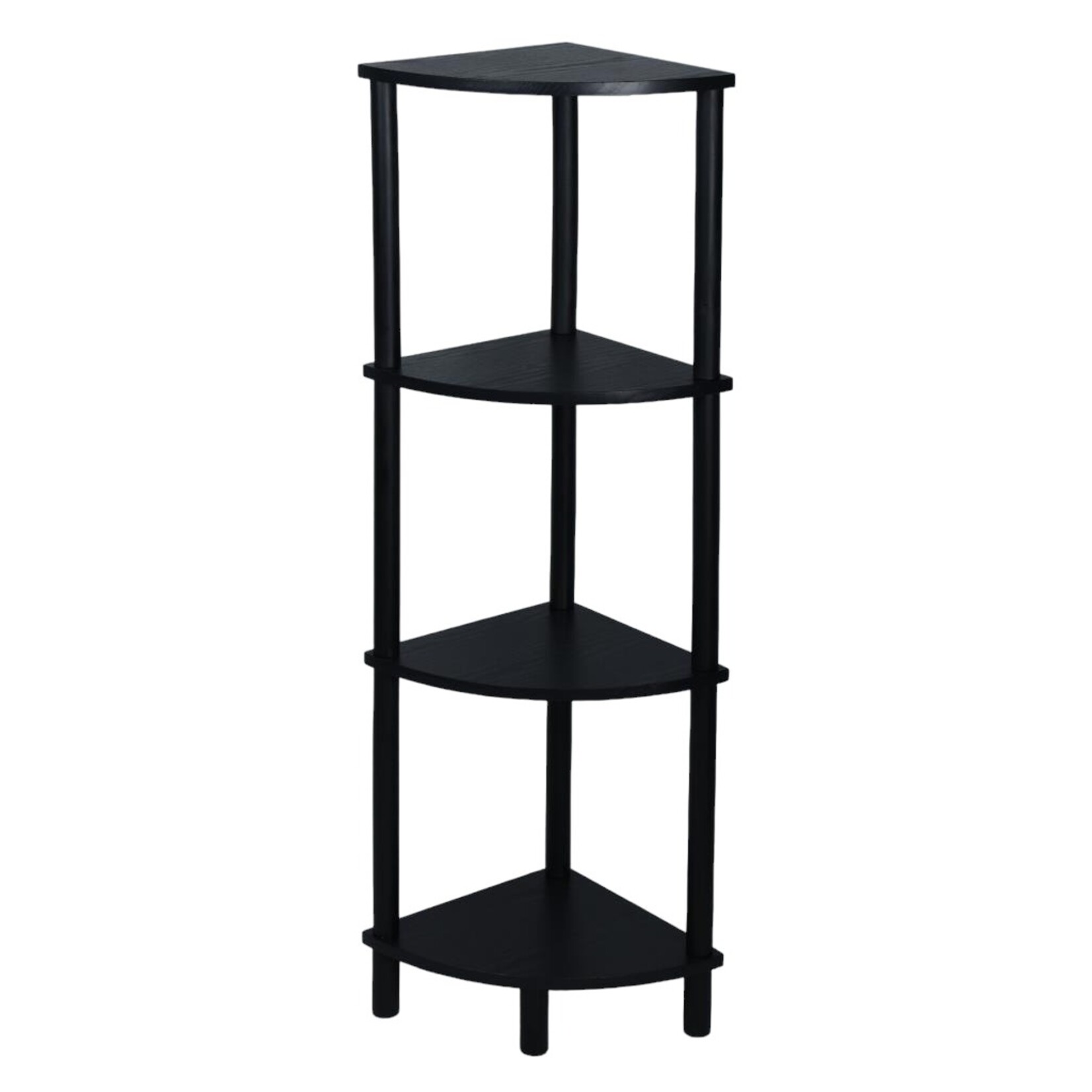 ITY INTERNATIONAL 4-TIER CORNER/STORAGE SHELF, Black