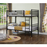 TWIN/TWIN METAL BUNK BED. BLACK