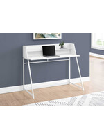 COMPUTER DESK - 48"L / WHITE / WHITE METAL