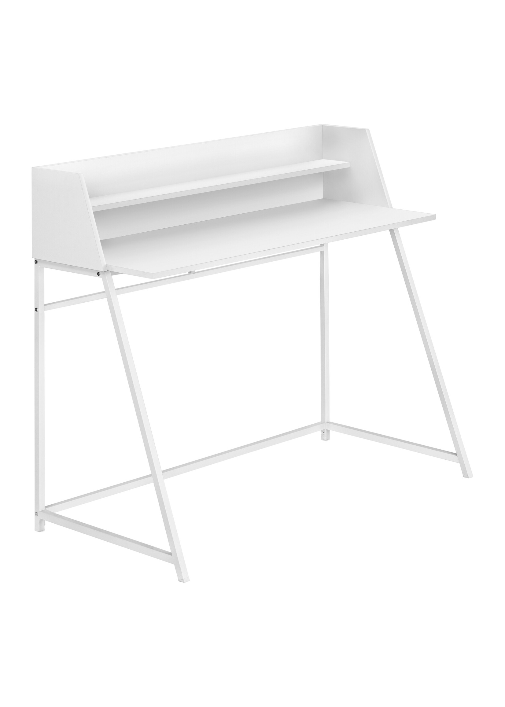 COMPUTER DESK - 48"L / WHITE / WHITE METAL