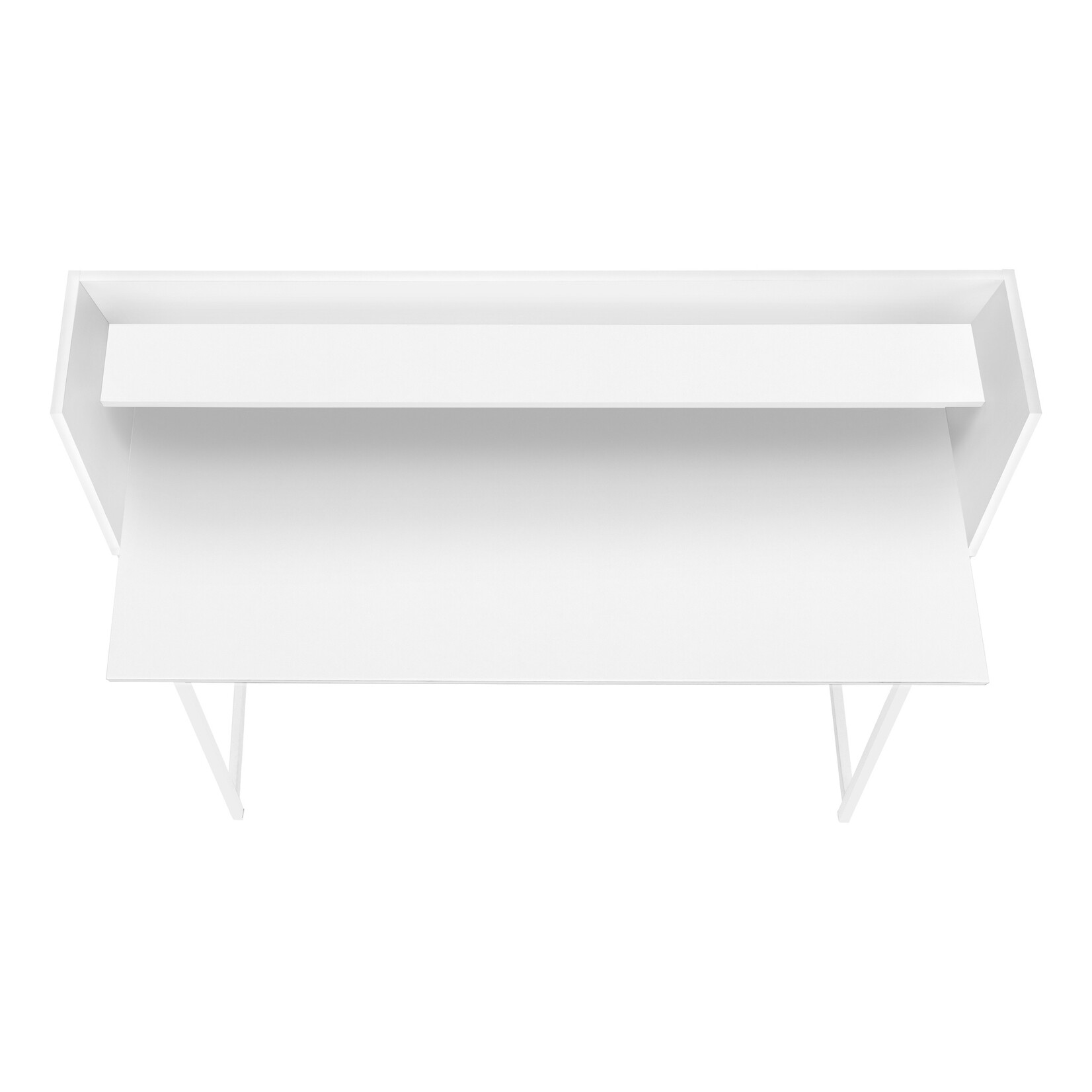 COMPUTER DESK - 48"L / WHITE / WHITE METAL
